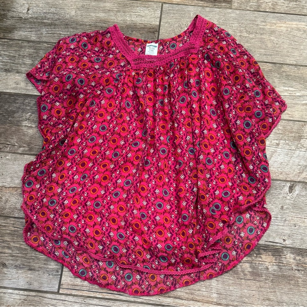 UpWest Magenta Floral Top
